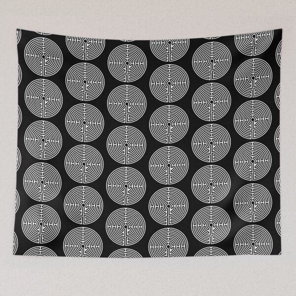 Item preview, Rounded Classic Labyrinth - Flat White designed and sold by kernowerno.