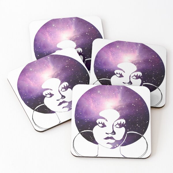 Item preview, Afro and Hoops Purple Space designed and sold by FindingFreebird.