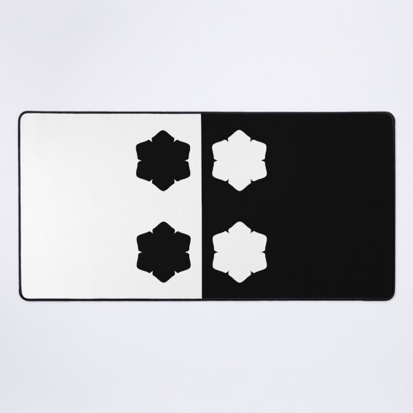 Item preview, Black and White Symmetrical Asymmetry with Flowers designed and sold by Shapes-Mania.