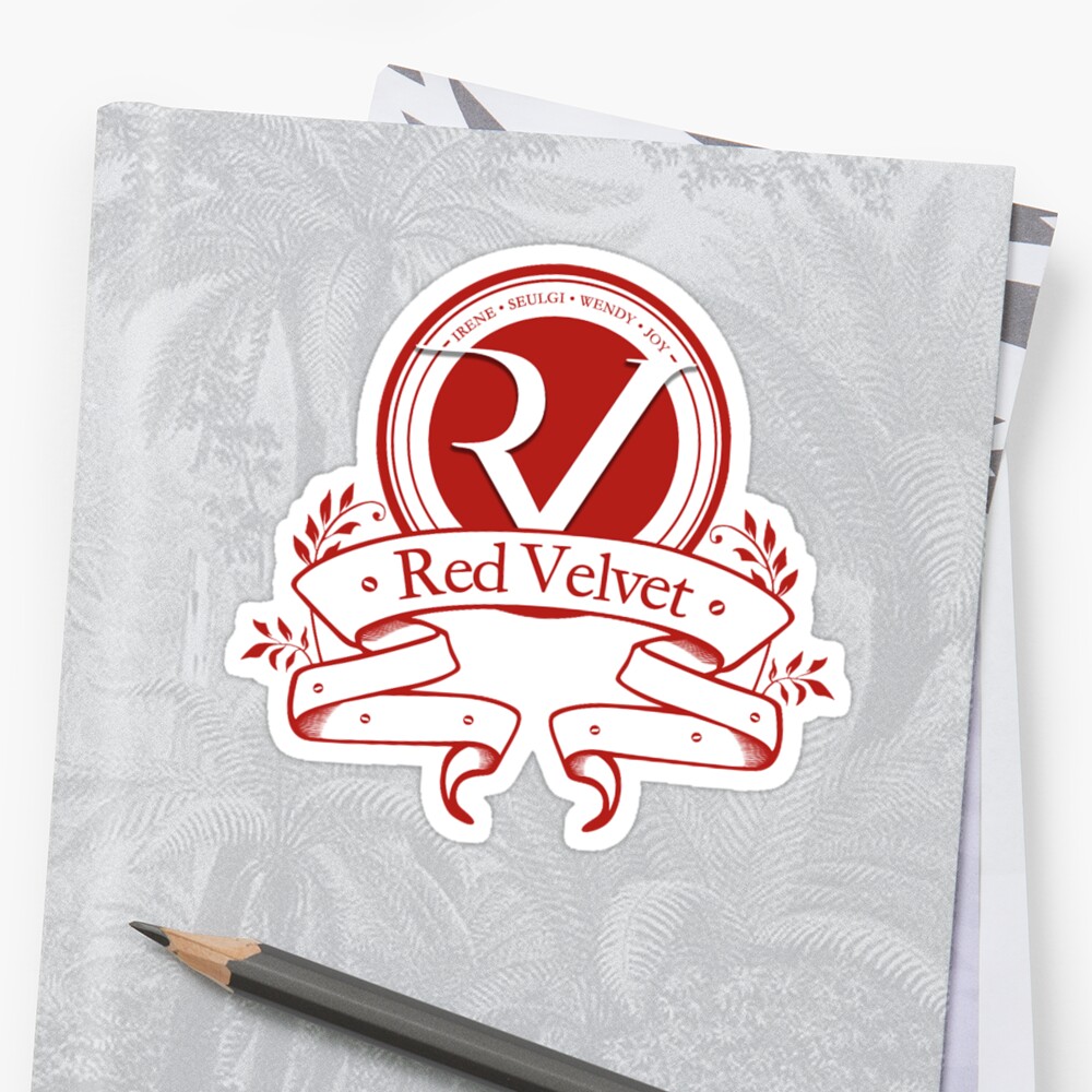 red velvet logo stickers by bballcourt redbubble