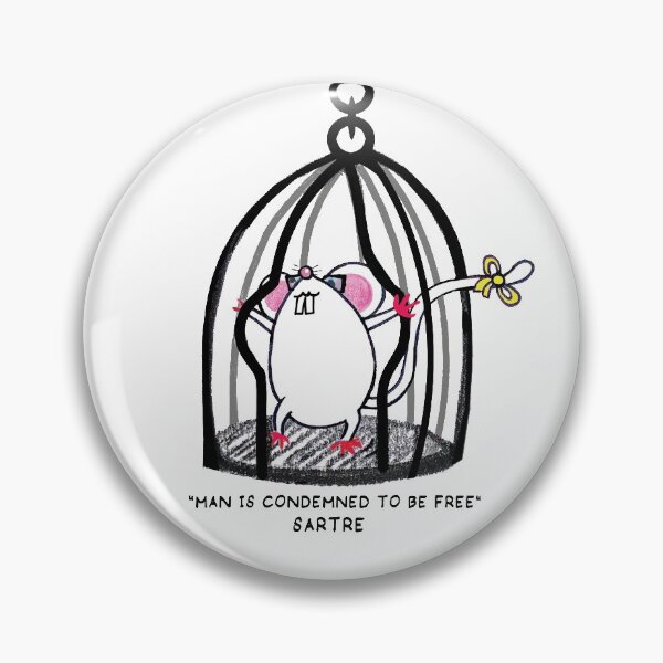 Item preview, SARTRE "MAN IS CONDEMNED TO BE FREE" designed and sold by letiziahoffmann.