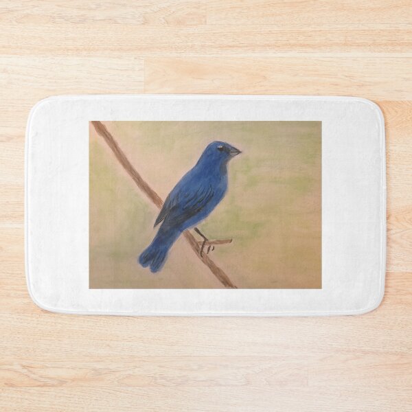 Item preview, A perched Indigo Bunting designed and sold by BubbleHeadArt.