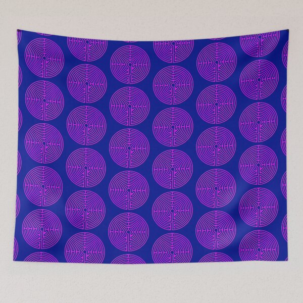 Item preview, Rounded Classic Labyrinth - Pink designed and sold by kernowerno.