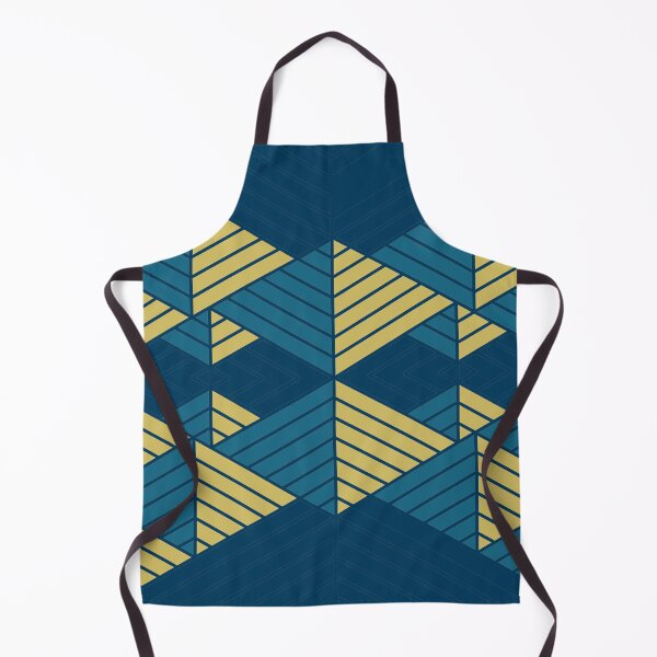 Aperçu de l'œuvre Blue and Yellow Pyramids Symmetric Pattern créée et vendue par bubblyshades.