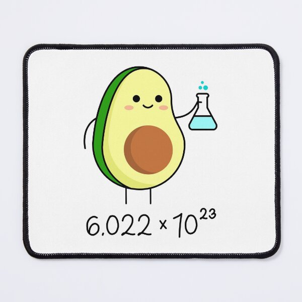 Item preview, Avogadro's Number Pun. Cute Avocado Chemist  designed and sold by TashaVector.