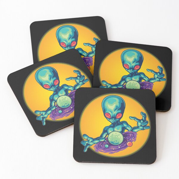 Item preview, High life alien and his universe illustration designed and sold by Golden-place.