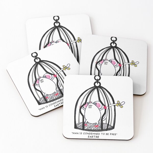 Item preview, SARTRE "MAN IS CONDEMNED TO BE FREE" small designed and sold by letiziahoffmann.