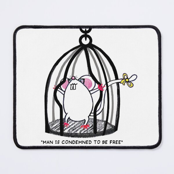 Item preview, SARTRE "MAN IS CONDEMNED TO BE FREE" small designed and sold by letiziahoffmann.