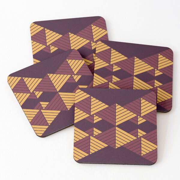 Item preview, Burgundy Pyramids Symmetric Pattern designed and sold by bubblyshades.
