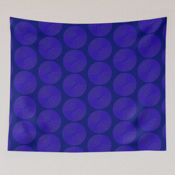 Item preview, Rounded Classic Labyrinth - purple designed and sold by kernowerno.