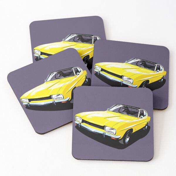 Item preview, Ford Capri in yellow designed and sold by candc-retro.