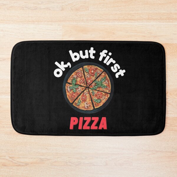 Item preview, ok, but first pizza (White) designed and sold by OutofFocusShop.