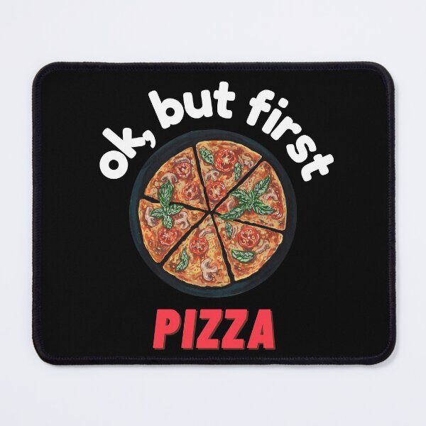 Item preview, ok, but first pizza (White) designed and sold by OutofFocusShop.