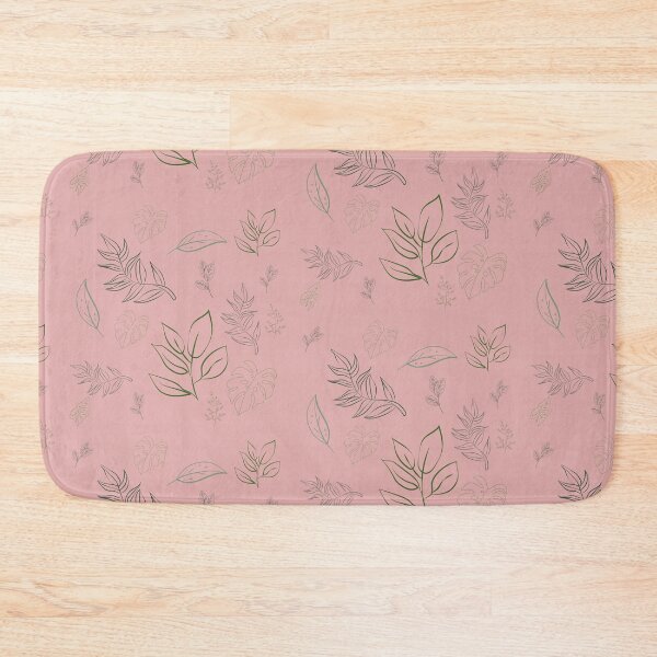 Item preview, Subtle green leaves on pink  designed and sold by Alelmisira.