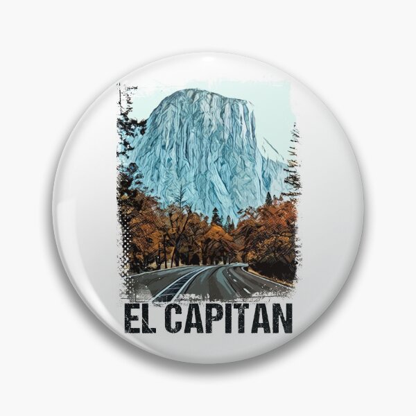 Item preview, El Capitan Yosemite National Park Vintage Retro Art Style Mountain Summit designed and sold by Naumovski.
