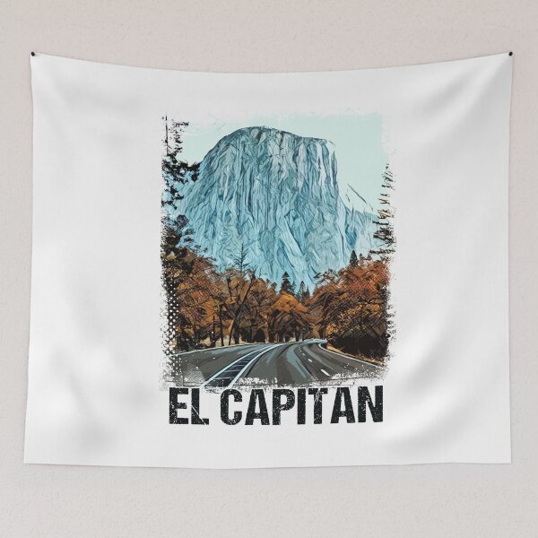 Item preview, El Capitan Yosemite National Park Vintage Retro Art Style Mountain Summit designed and sold by Naumovski.