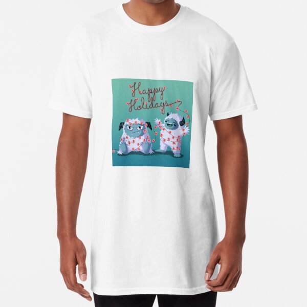 Happy Holidays Yeti Long T-Shirt