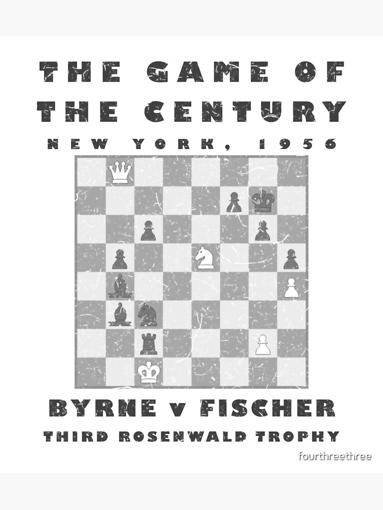 Chess 'Game of the Century' - Byrne v Fischer 1956 Art Print for Sale by  fourthreethree