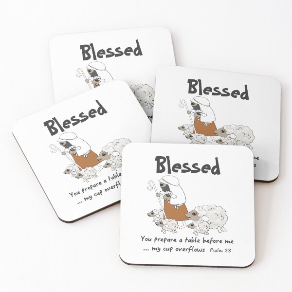 Item preview, Christian Design - Blessed Sheep Enjoying God's Abundance designed and sold by simplydesignart.
