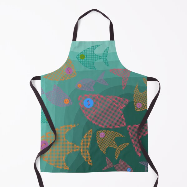Item preview, Patchwork fishes with button eyes designed and sold by CutieBlue.