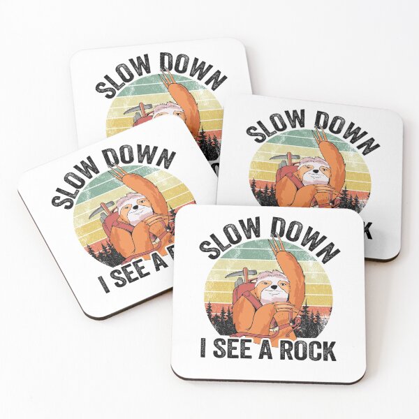 Item preview, Slow Down I See A Rock Vintage Sunset Retro Sloth Geologist designed and sold by Stronzi.