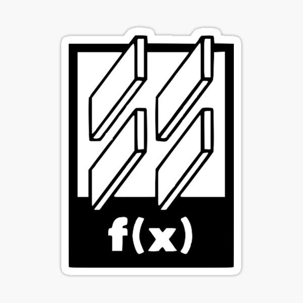 f(x) - 4 Walls - Logo Sticker for Sale by bballcourt