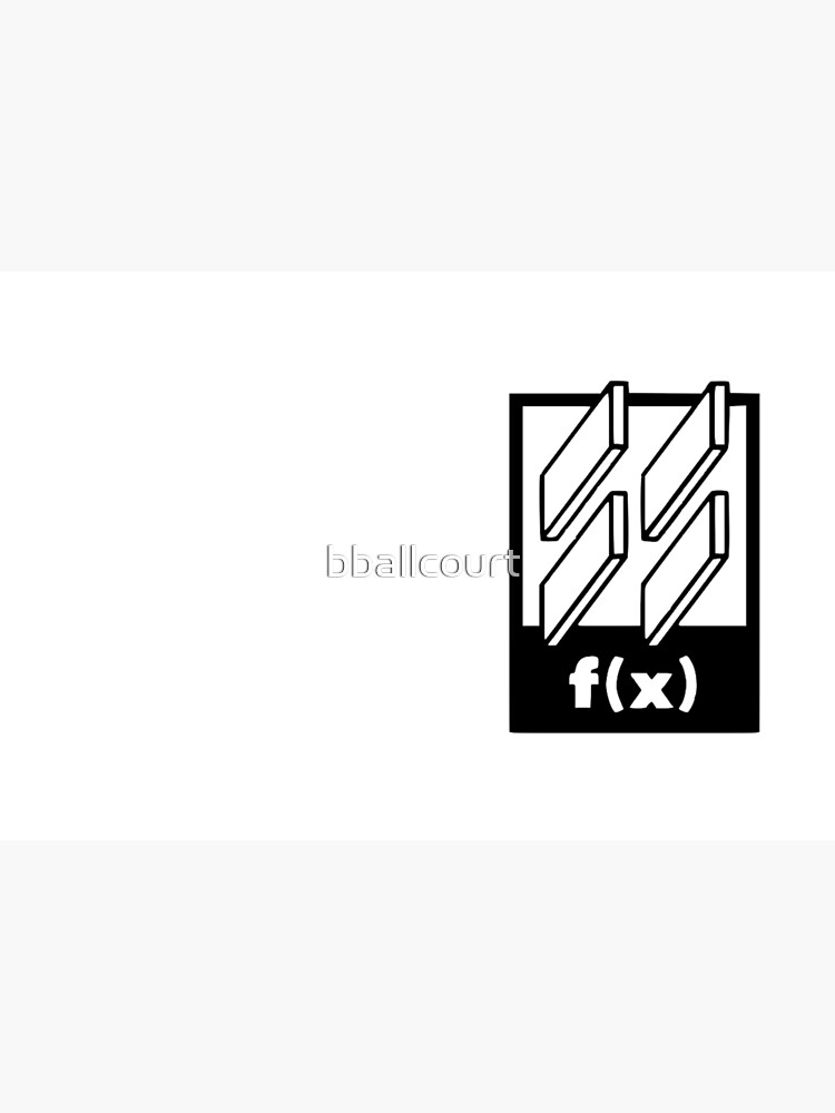 f(x) - Logo Sticker for Sale by bballcourt