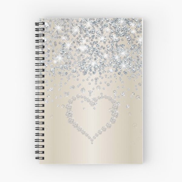 Item preview, Metallic Glitter Heart And Diamonds On Smooth Blush designed and sold by IZiets.