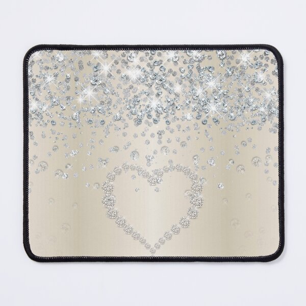 Item preview, Metallic Glitter Heart And Diamonds On Smooth Blush designed and sold by IZiets.