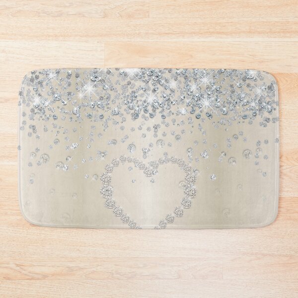 Item preview, Metallic Glitter Heart And Diamonds On Smooth Blush designed and sold by IZiets.