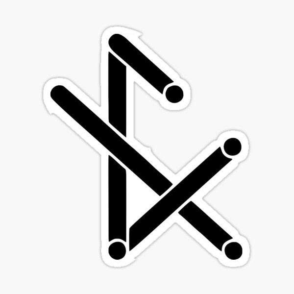 f(x) - Black Logo | Sticker