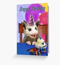Birthday Opossum Greeting Card
