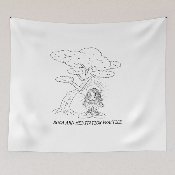 Item preview, Yoga and meditation practice design designed and sold by LapuniStore.
