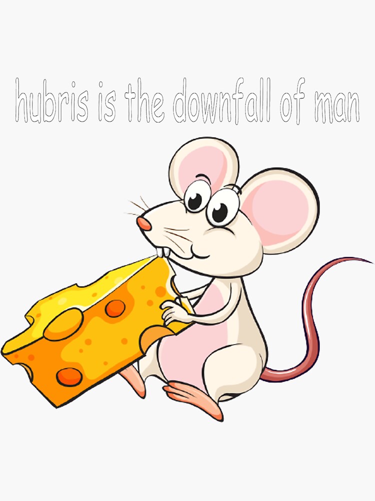 hubris is the downfall of man Sticker for Sale by Laora Shop