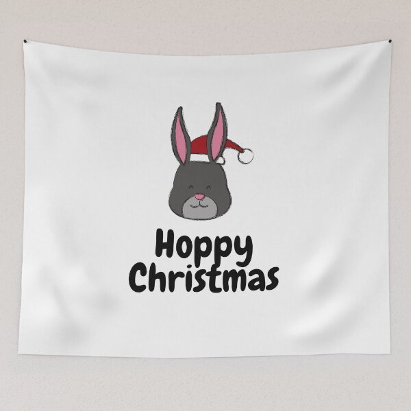 Item preview, Hoppy Happy Christmas Cartoon Bunny Rabbit  designed and sold by Designforoz.