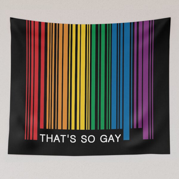 Item preview, That's So Gay Pride Barcode Graphic designed and sold by iscaStudioArt.