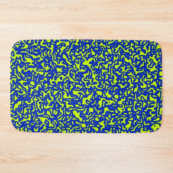 Item preview, 'Shindy'- V.6 Neon and BLUE Abstract DOODLE pattern by The Raumier designed and sold by N-W-T-S-I-O.