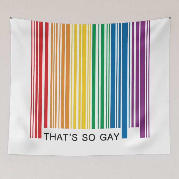 Item preview, That's So Gay Pride Barcode Graphic designed and sold by iscaStudioArt.