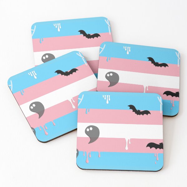 Item preview, Halloween trans flag designed and sold by Ren Andrews.
