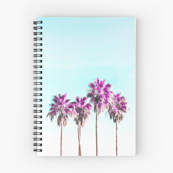 Item preview, Tropical pink vintage aesthetic palm trees with pastel blueish sky designed and sold by Goforcreations.