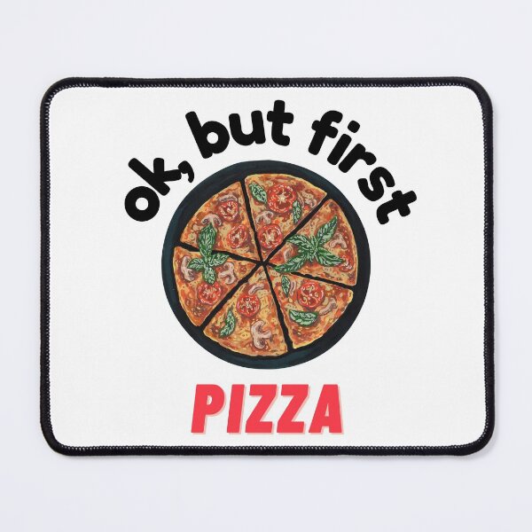 Item preview, ok, but first pizza (Black) designed and sold by OutofFocusShop.