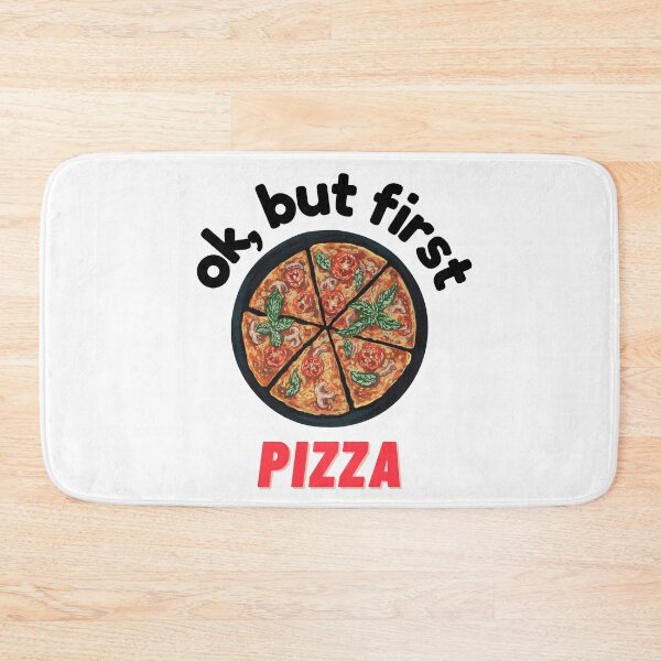 Item preview, ok, but first pizza (Black) designed and sold by OutofFocusShop.