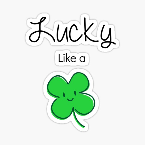 Lucky 4 Leaf Clover Sticker
