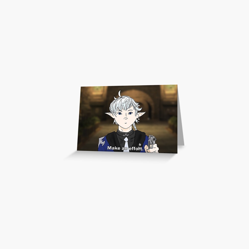 Alphinaud Make An Effort Meme FFXIV iPhone Case for Sale by