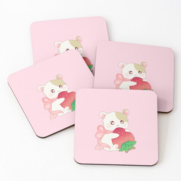 Item preview, Cute hamster holding strawberry  designed and sold by Shalu  Elysian.