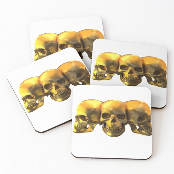 Item preview, Golden angry skulls designed and sold by firminoo.
