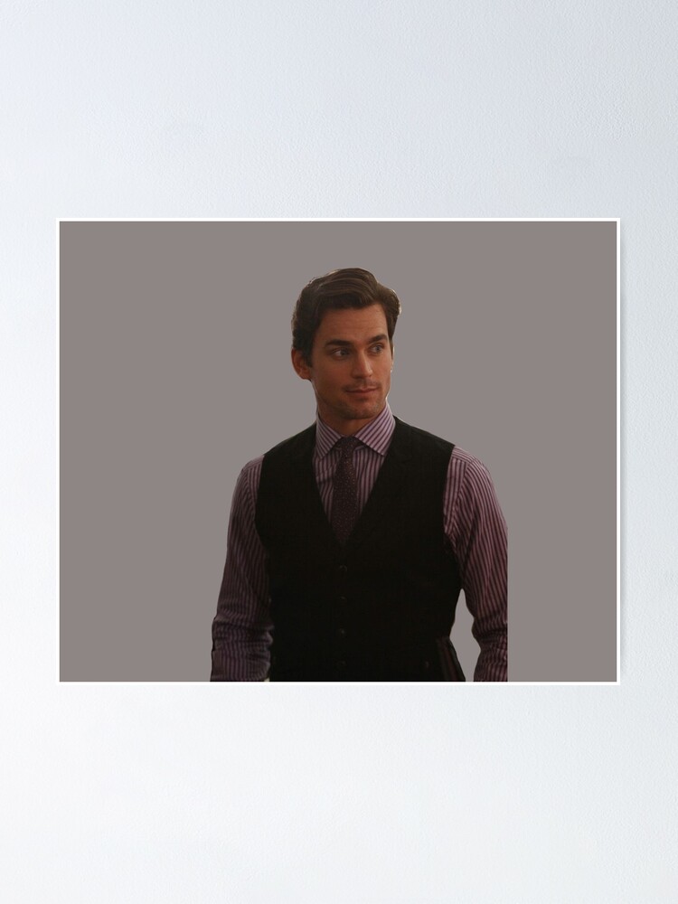 White Collar Matt Bomer as Neal Caffrey Posing in Grey by Wall