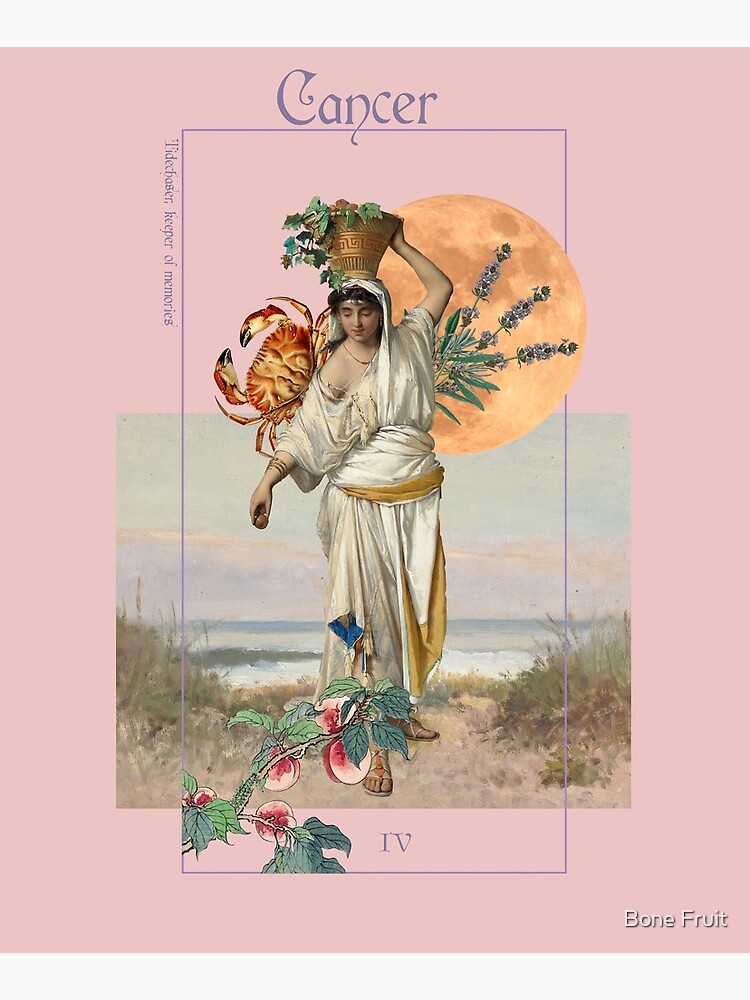 "Cancer Zodiac Sign Astrology Collage" Poster for Sale by bonefruit Redbubble