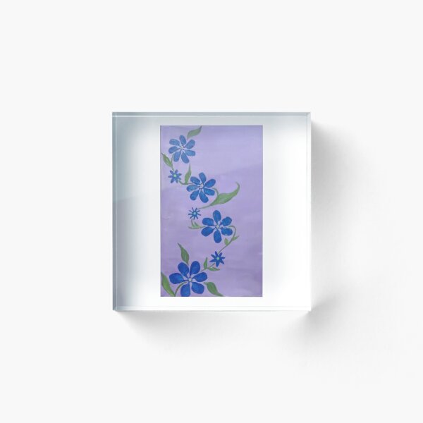Artikelvorschau, Acryl handbemalte blaue Spirale Blumenkunst entworfen und verkauft von Ewry.
