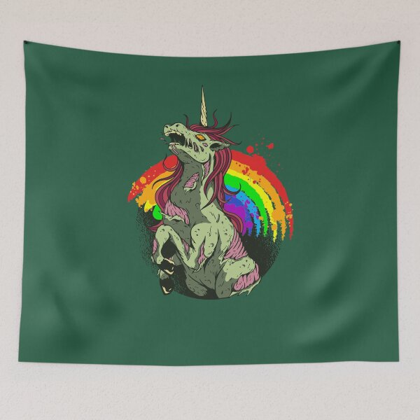 Item preview, Zombiecorn - Spooky Halloween Zombie Unicorn And Rainbow designed and sold by MnEmzStudio.